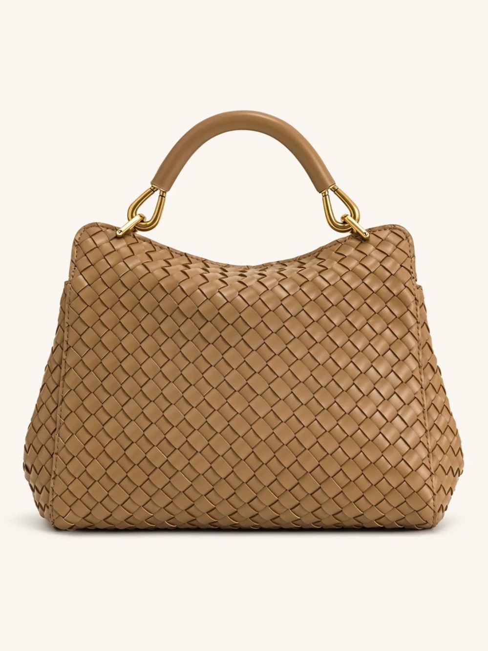 JW PEI Woven Satchel in Tan with Gold Hardware - Picture 4 of 5